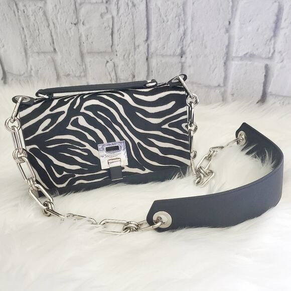 Michael Kors Bancroft Calf Hair Shoulder Bag - New - Picture 7 of 11